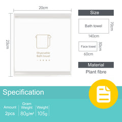 Clear frosted packaging Disposable face & bath Towel Set